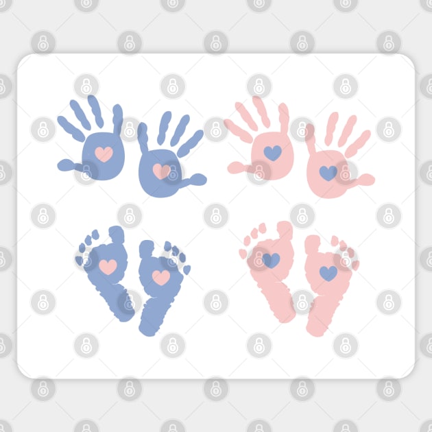 Baby hand and foot print Sticker by GULSENGUNEL